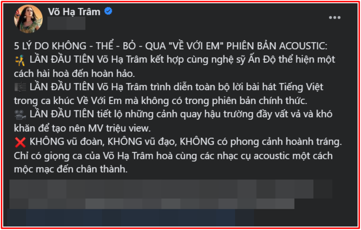 Sau thành công của 'Về với em', Võ Hạ Trâm tiết lộ sẽ không tiếp tục hát tiếng Ấn Độ Ảnh 4