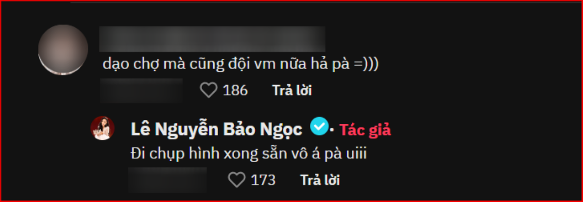 Hoa hậu Bảo Ngọc tiếp tục gây tranh cãi khi đội vương đi... dạo chợ Ảnh 2