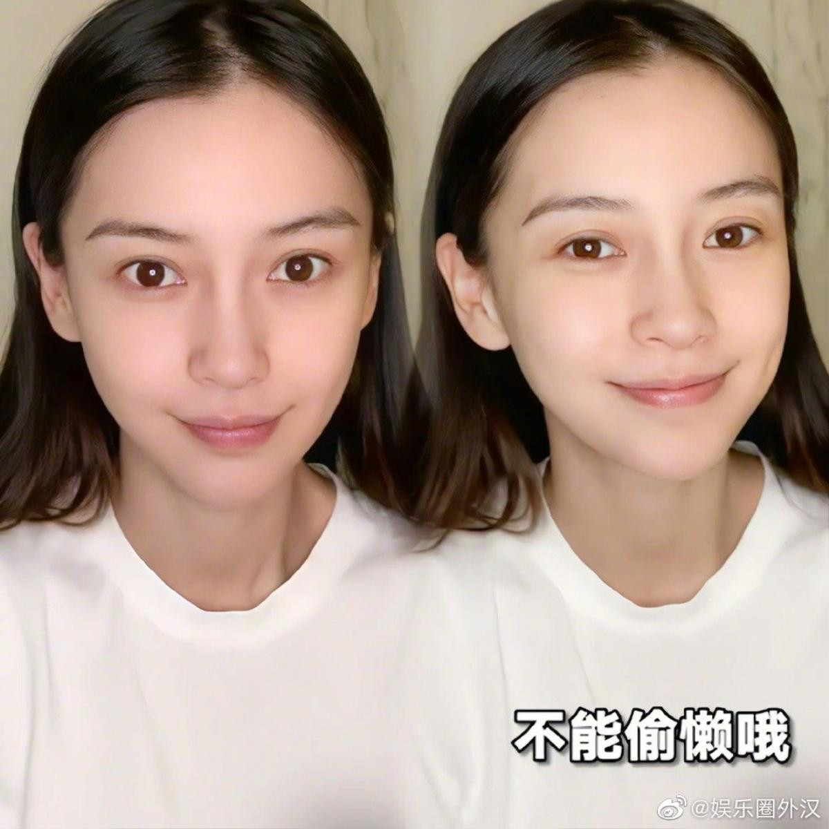 Nhan sắc gây ngỡ ngàng của Angelababy khi để mặc mộc, diện đồ ngủ xuất hiện trên sóng truyền hình Ảnh 5