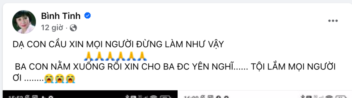 Tròn 100 ngày cố NSƯT Vũ Linh ra đi, con nuôi Bình Tinh bất ngờ đăng đàn cầu xin khiến ai cũng xót xa Ảnh 2