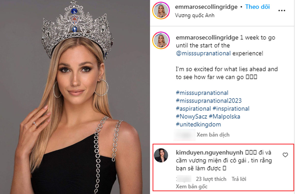 Rộ tin Á hậu Kim Duyên ủng hộ nước khác thắng Miss Supranational 2023, 'ngó lơ' đại diện Việt Nam? Ảnh 1