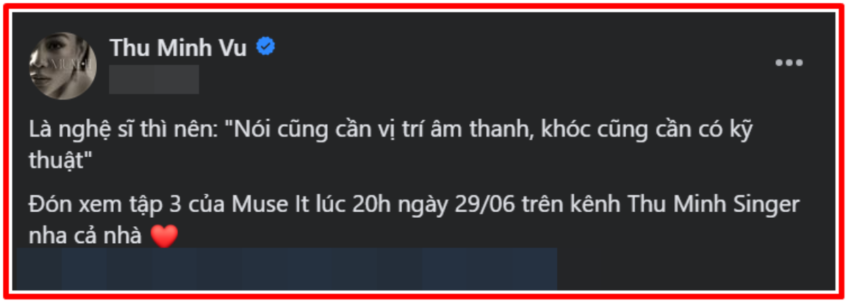 Thu Minh bất ngờ đăng ảnh có mặt Trấn Thành, chia sẻ: 'Khóc cũng cần có kỹ thuật' Ảnh 2