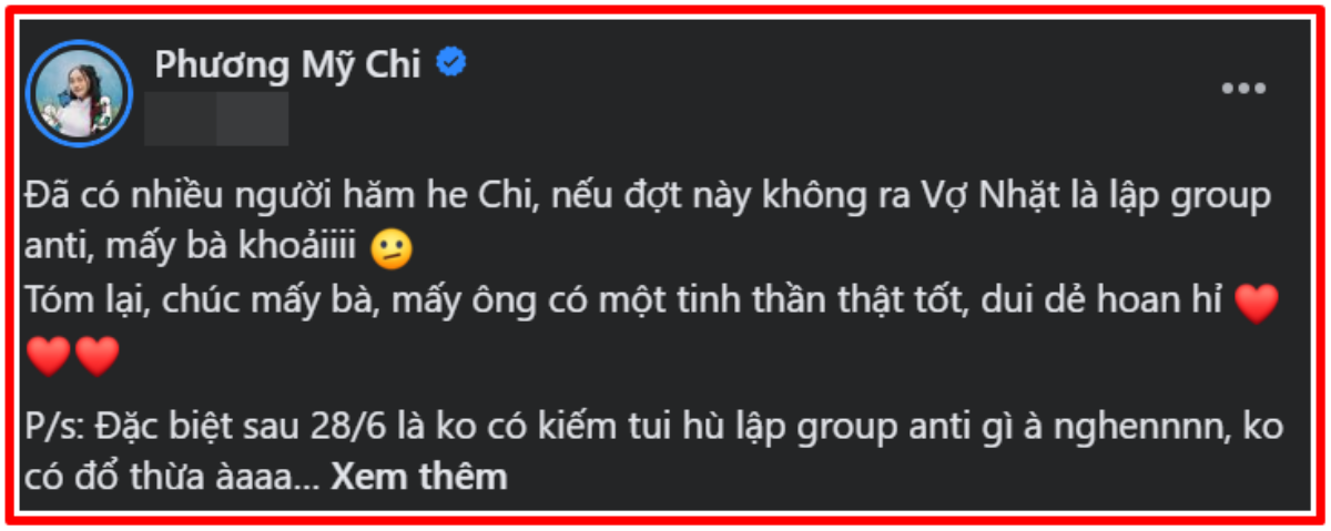 Phương Mỹ Chi bị khán giả hăm he lập group anti-fan: Chuyện gì đây? Ảnh 2