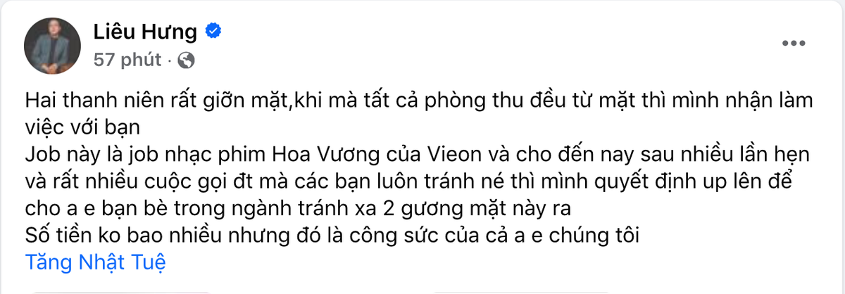 Nhạc sĩ Vbiz bất ngờ bị tố quỵt tiền, liên lạc nhiều lần nhưng giữ nguyên 1 thái độ? Ảnh 1