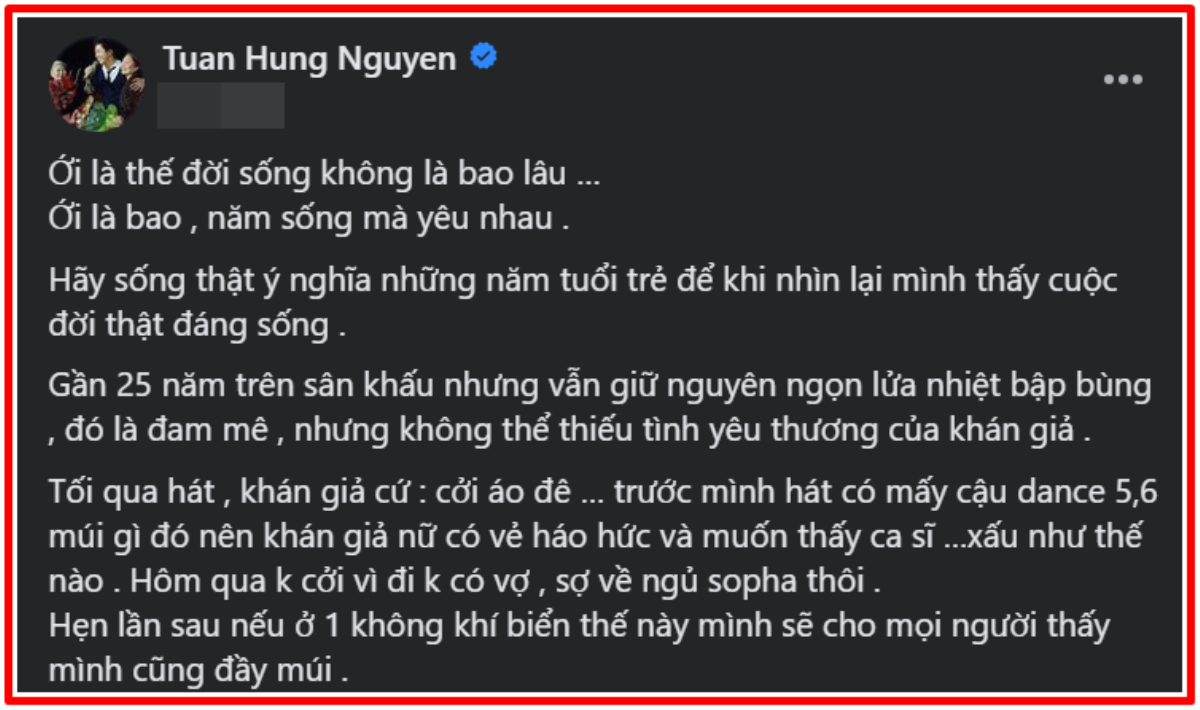 Chạy show ca hát, Tuấn Hưng không dám cởi áo trước mặt khán giả nữ vì 'sợ'... ngủ sofa Ảnh 2