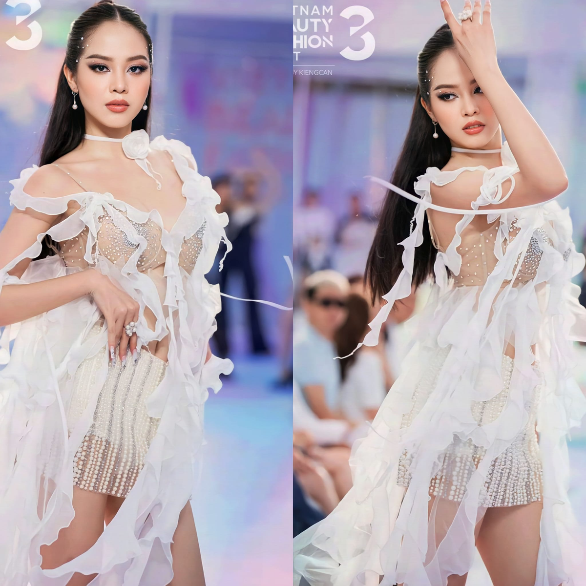 Đỗ Thị Hà 'chặt đẹp' dàn hậu với màn catwalk mãn nhãn: Phương Nhi - Thanh Thủy phải học hỏi nhiều Ảnh 4