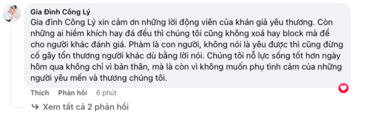 Nhận nhiều bình luận kém duyên, gia đình NSND Công Lý bức xúc lên tiếng Ảnh 2