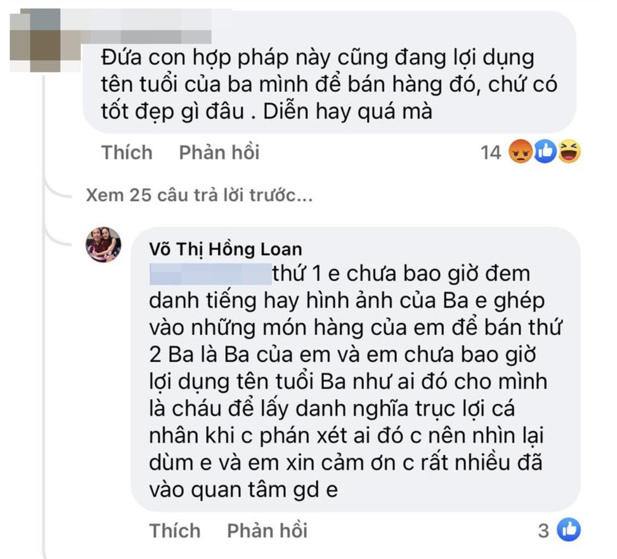 Bị chê trách lợi dụng tên tuổi của ba để bán hàng, con gái cố NSƯT Vũ Linh lên tiếng Ảnh 2