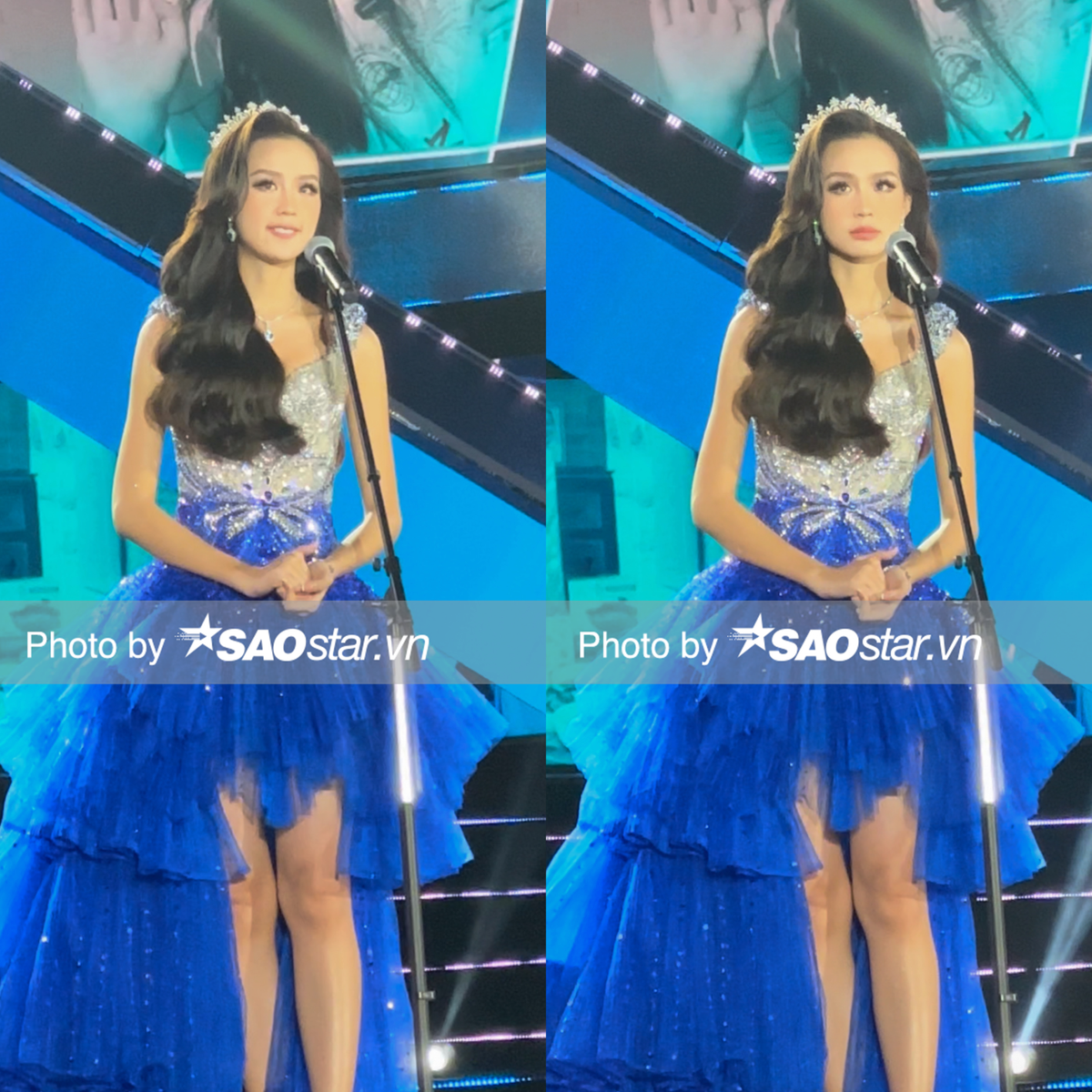 Top 3 Miss World VN final-walk: Á hậu Bảo Ngọc lộ vẻ mặt 'cọc' khó hiểu Ảnh 2