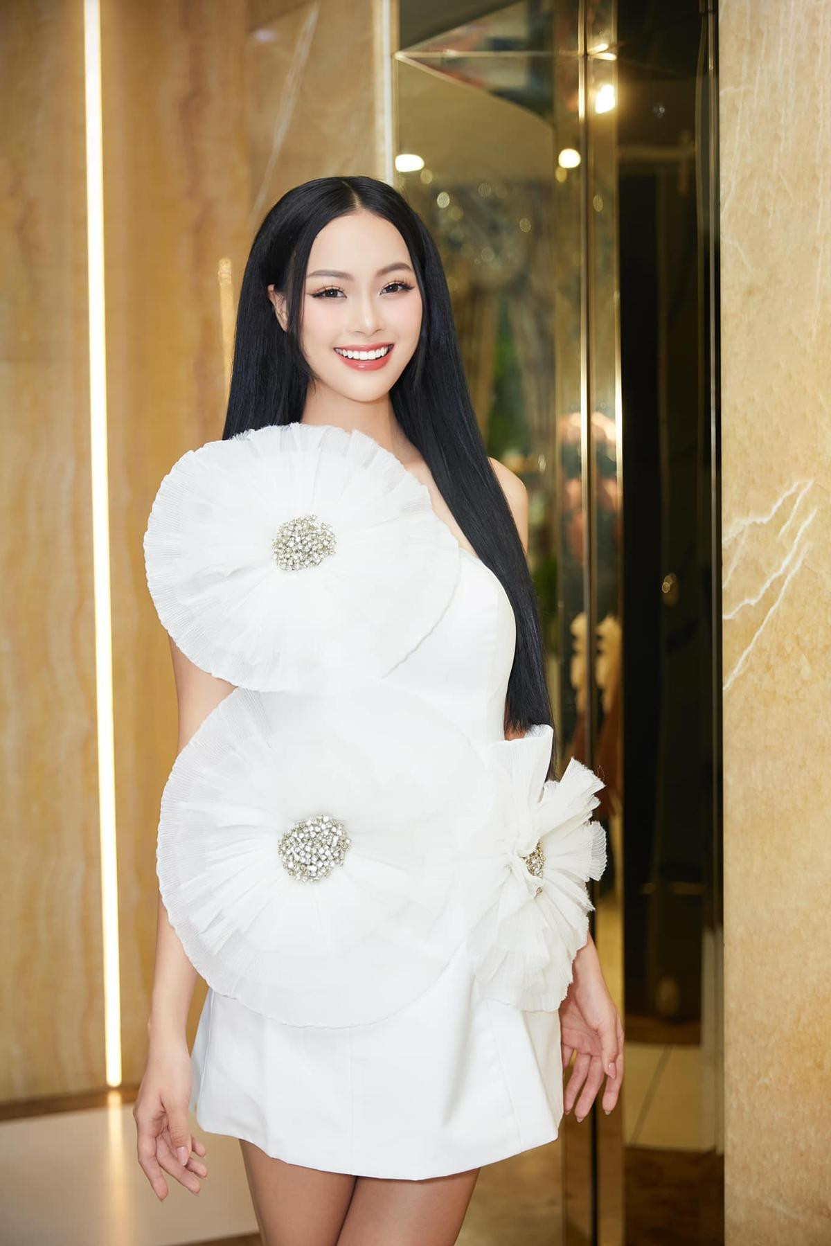 Á hậu 1 Miss World Vietnam 2023 xinh đẹp thế nào mà fan đồng loạt chao đảo Ảnh 7