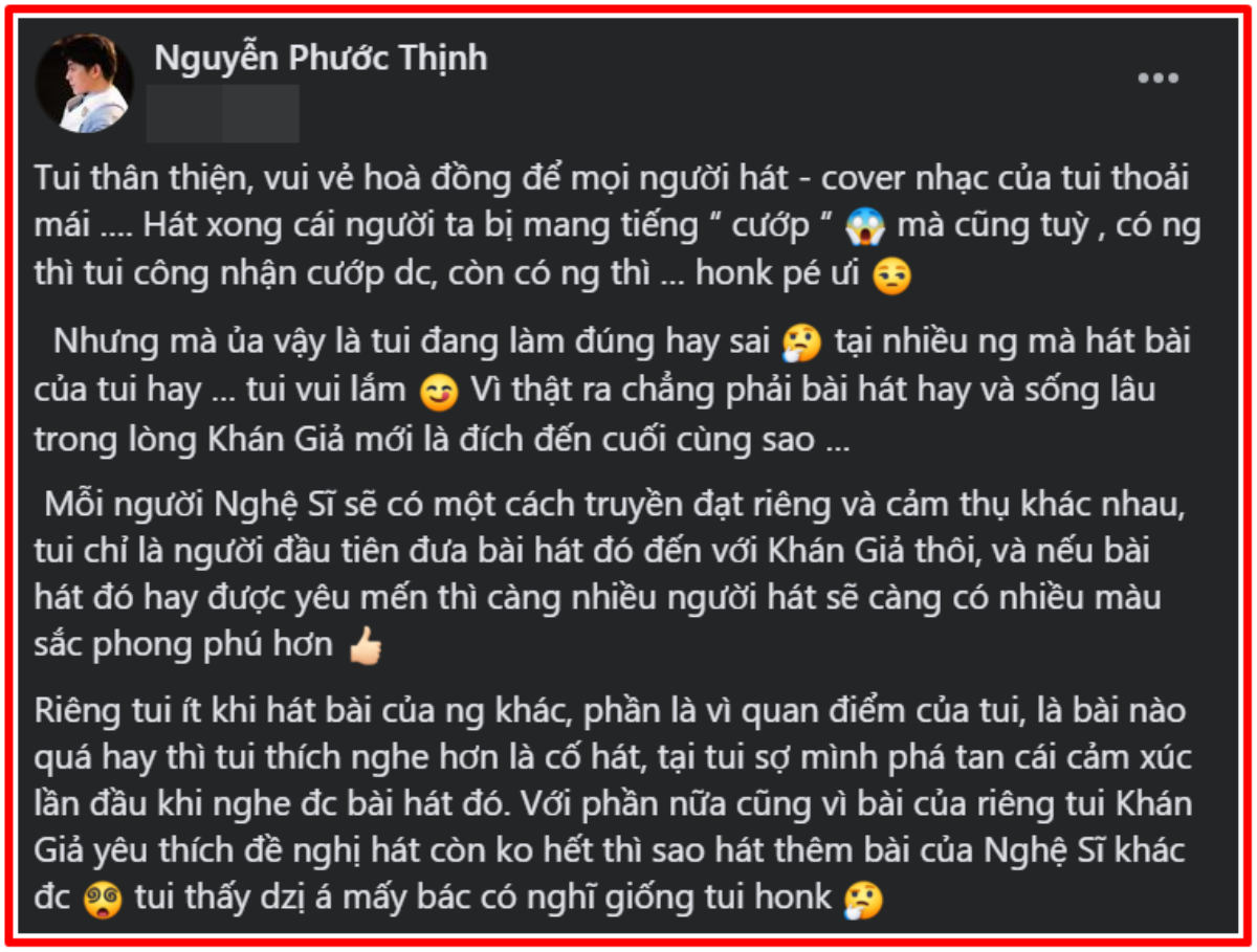 Noo Phước Thịnh hiếm khi cover nhạc của ca sĩ khác: 'Sợ phá tan cảm xúc' Ảnh 2