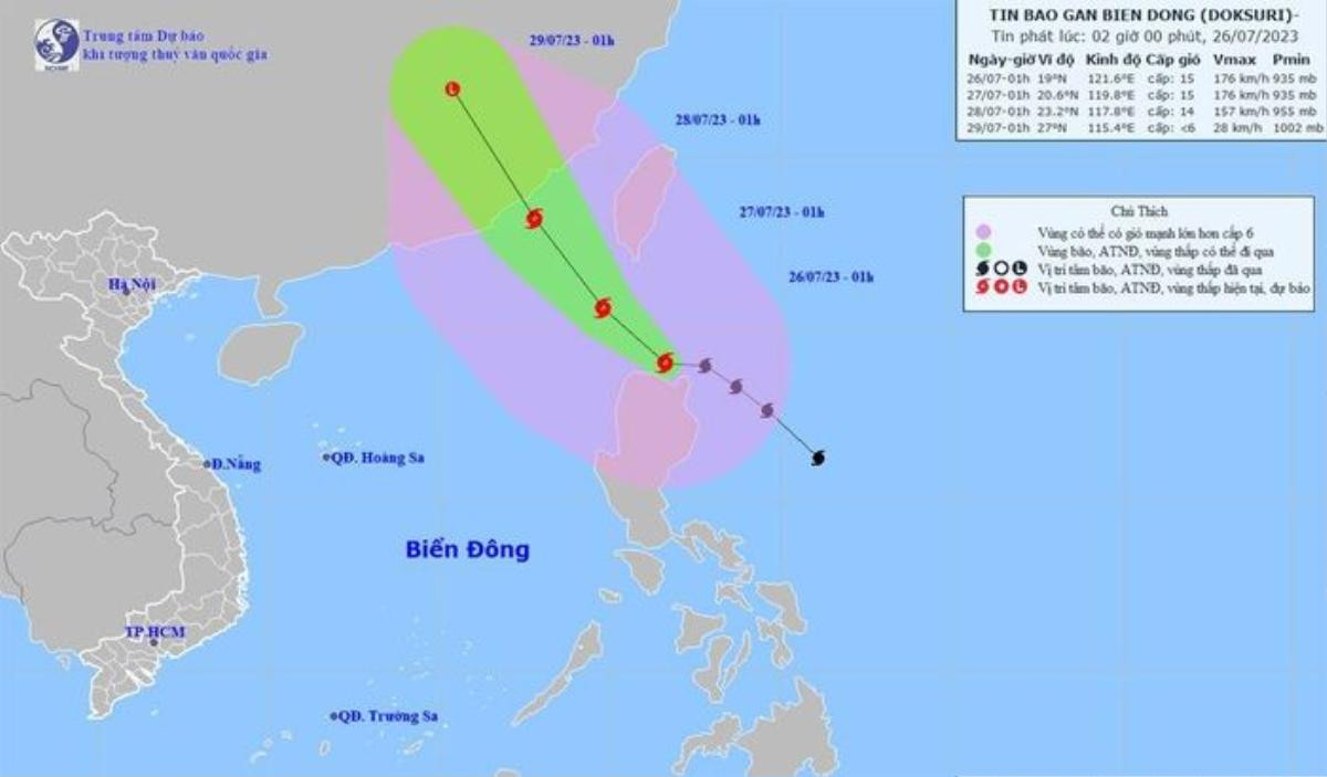 Siêu bão Doksuri sắp càn quét Biển Đông, miền Bắc tiếp tục đợt nắng đỉnh điểm Ảnh 1