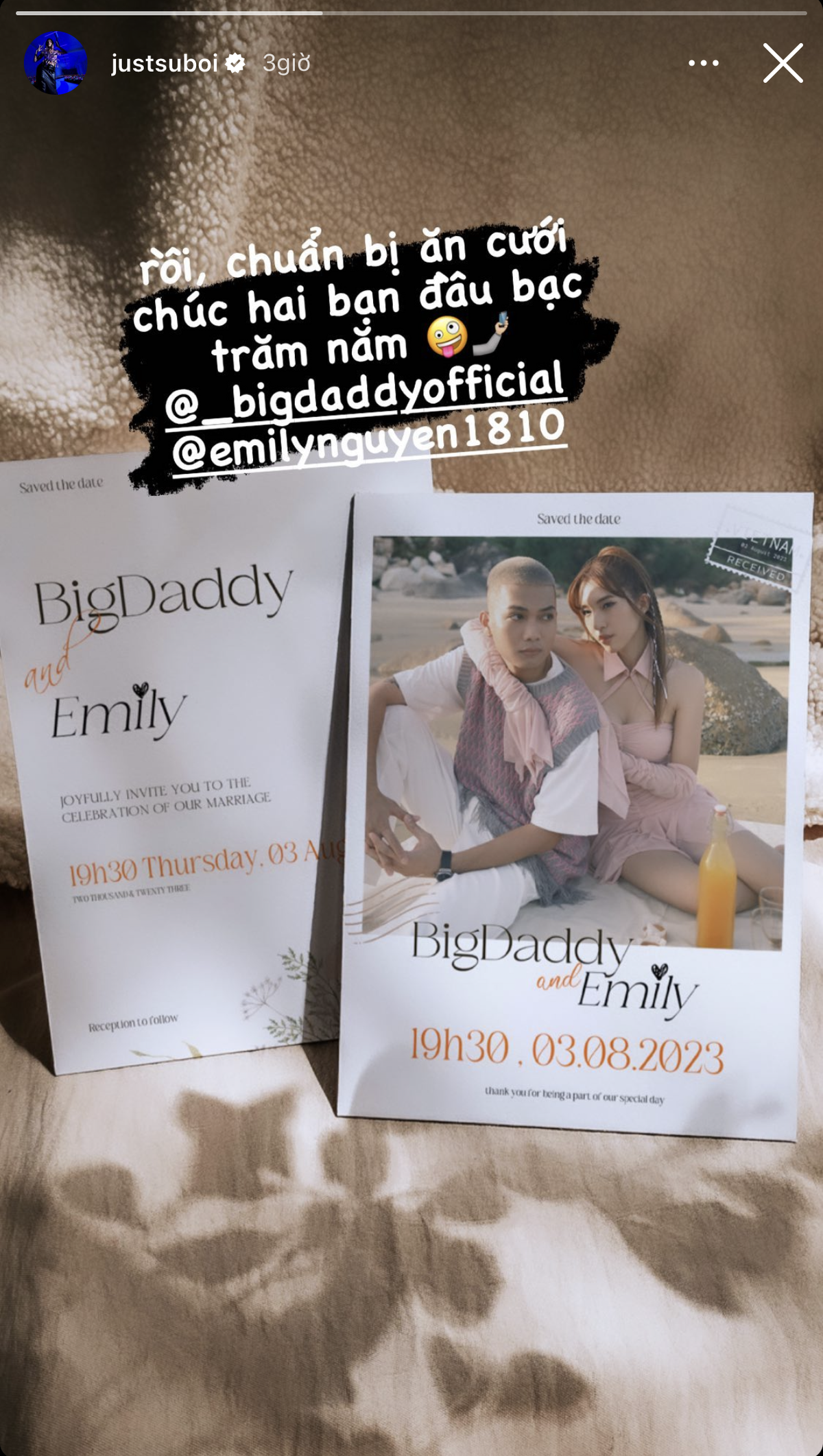 BigDaddy - Emily tổ chức lễ cưới vào tháng 8, sao Việt đầu tiên xác nhận tham dự Ảnh 3