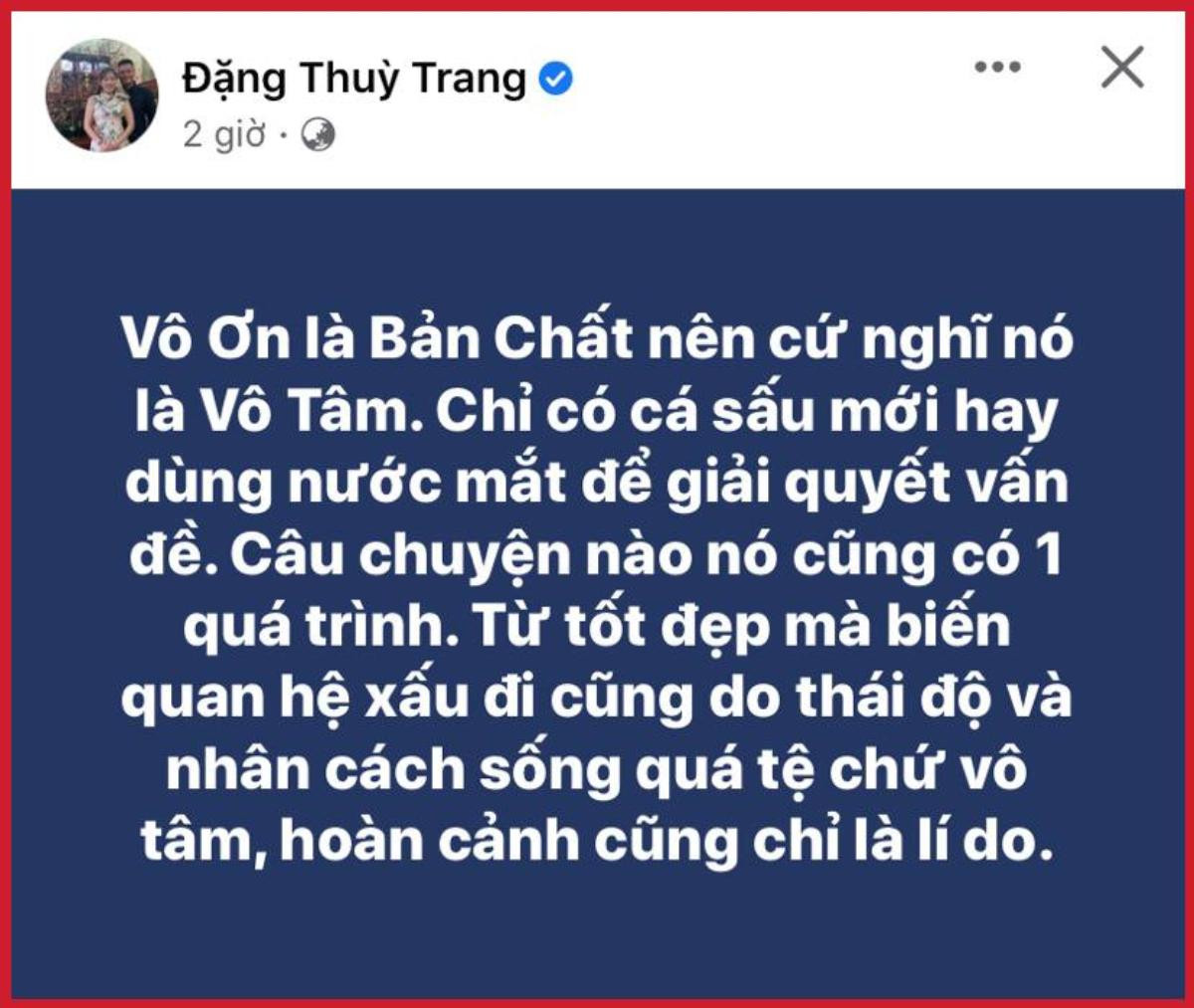 Chị gái Đặng Thu Thảo có bài đăng gây phẫn nộ sau khi Thuỳ Tiên lên tiếng xin lỗi chuyện gỡ bỏ danh hiệu Ảnh 1