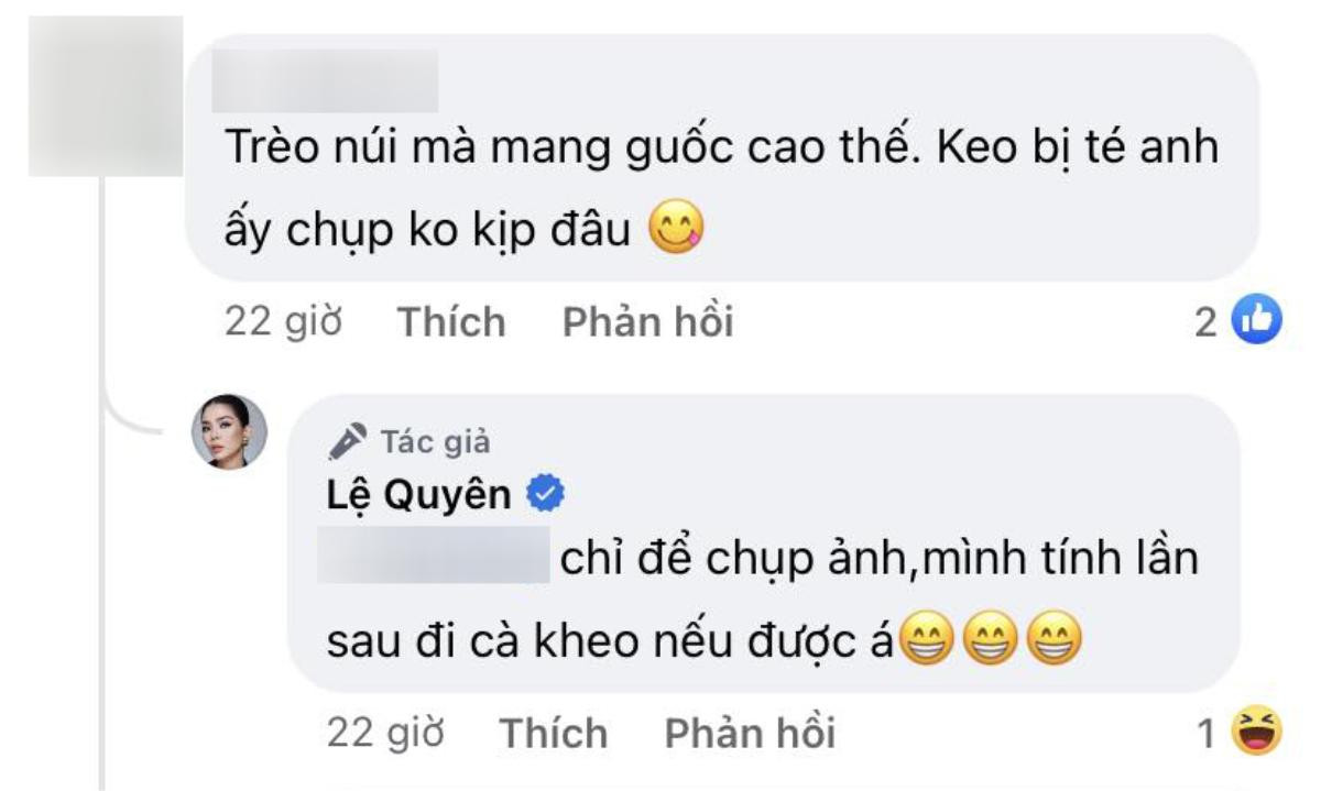 Bị soi chuyện mang guốc cao đi leo núi, Lệ Quyên đáp trả thế nào? Ảnh 4