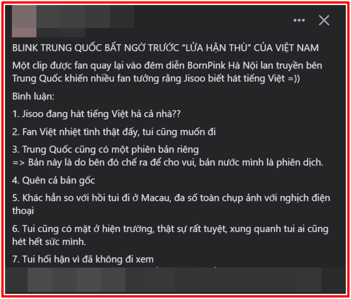 Fan Trung Quốc tưởng Jisoo hát Tiếng Việt trong concert Hà Nội: Chuyện gì đây? Ảnh 2