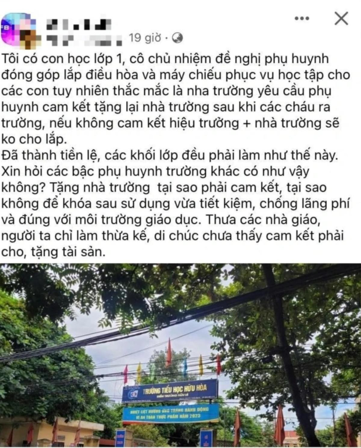 Phụ huynh Hà Nội tố nhà trường 'ép' tặng điều hòa: Phòng GD&ĐT lên tiếng? Ảnh 1