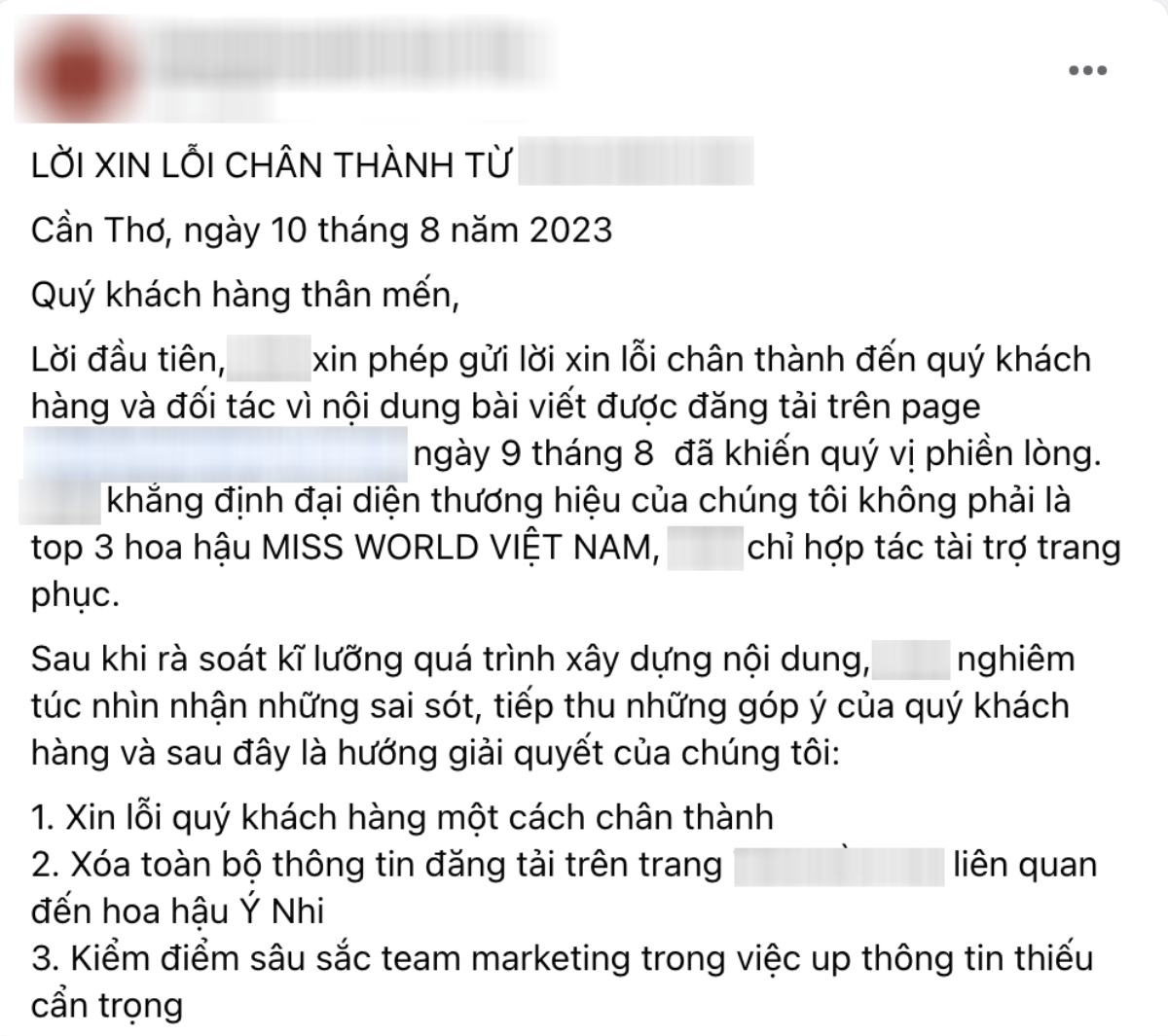 Một nhãn hàng gỡ bỏ hình ảnh, khẳng định 'không bao giờ hợp tác với Ý Nhi' Ảnh 2