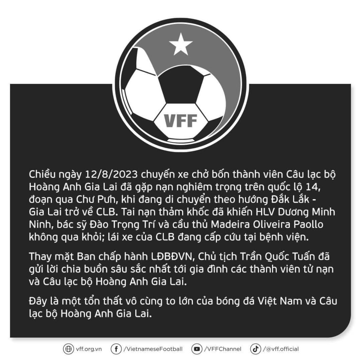 VFF chia sẻ nỗi đau với CLB HAGL Ảnh 1