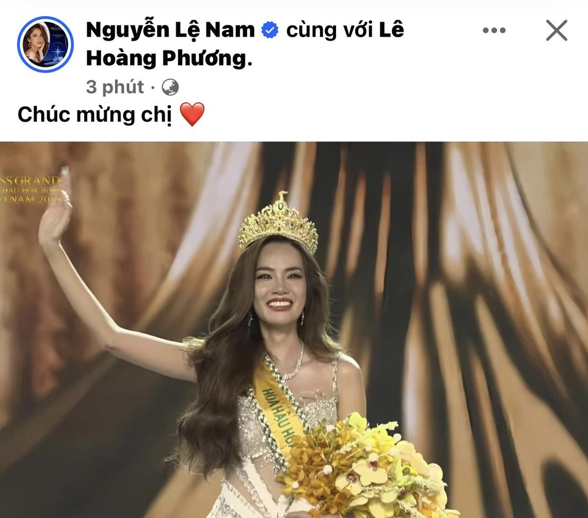 Tân hoa hậu Miss Grand Vietnam 2023 nhận 'bão' khen ngợi từ dàn sao Việt Ảnh 5