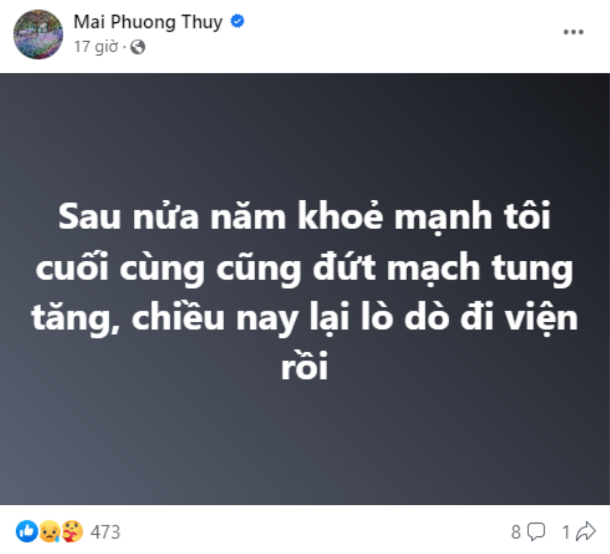 Mai Phương Thuý tiếp tục gặp sự cố sức khoẻ, phải thăm khám ở bệnh viện Ảnh 1