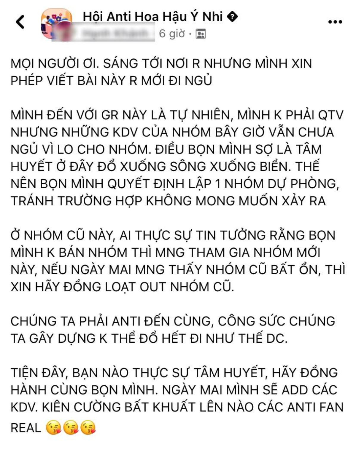 Vì sao group anti-fan Ý Nhi 500k thành viên tạm dừng hoạt động? Ảnh 1