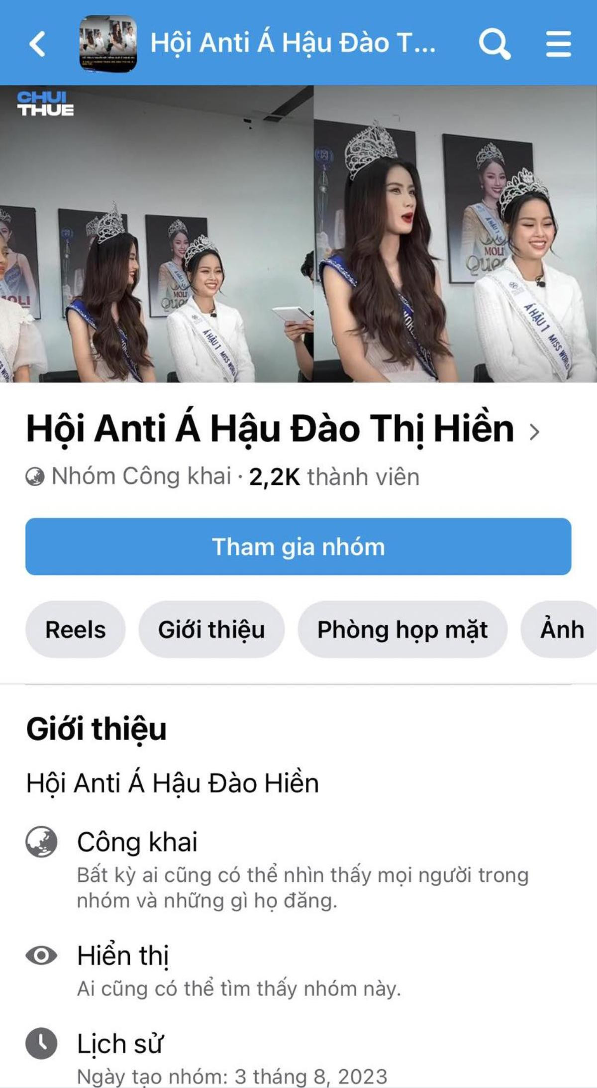 Á hậu Đào Hiền bị lập group anti-fan, lý do giống hệt Hoa hậu Ý Nhi Ảnh 1