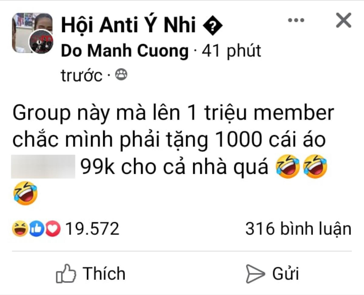 Tranh cãi việc NTK Đỗ Mạnh Cường tặng quà nếu nhóm anti-fan Ý Nhi lên 1 triệu người Ảnh 4