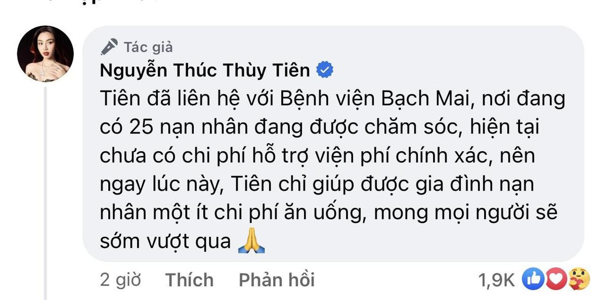 Thuỳ Tiên, Trung Quân cùng nhiều nghệ sĩ Vbiz góp sức hỗ trợ sự cố cháy chung cư Ảnh 4