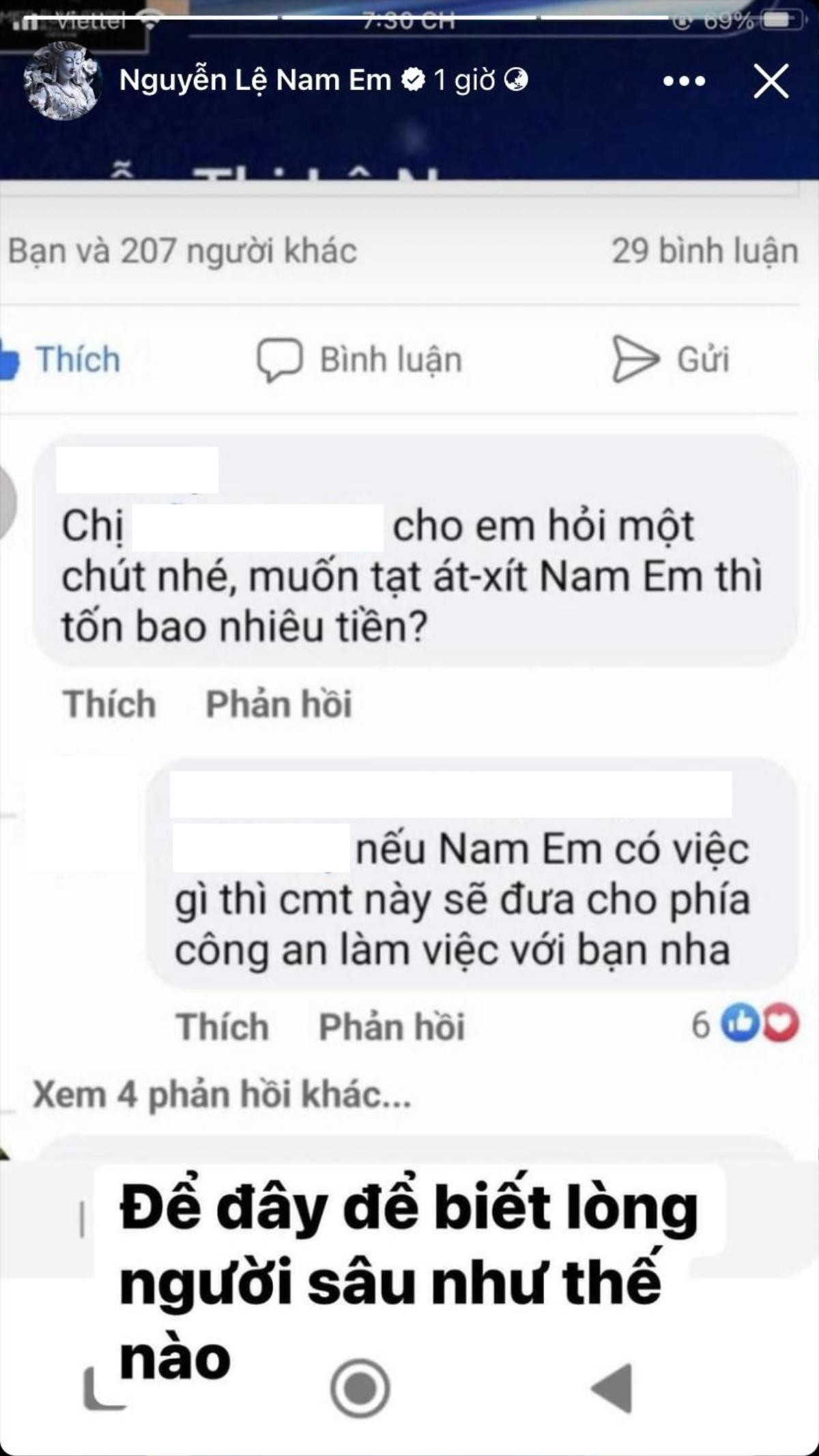 Nam Em sợ hãi khi bị anti-fan đe dọa ảnh hưởng đến tính mạng Ảnh 2