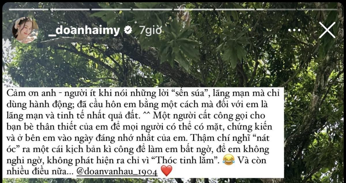 Doãn Hải My nói gì với Đoàn Văn Hậu sau màn 'chốt đơn' lãng mạn? Ảnh 1