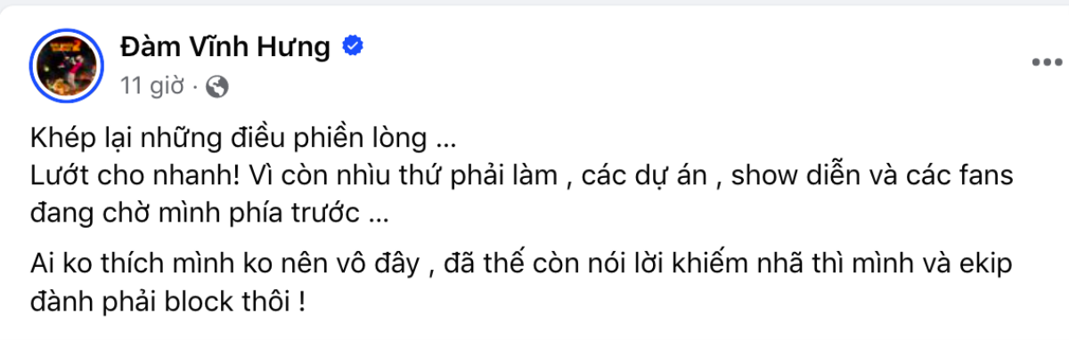 Đàm Vĩnh Hưng nói gì sau khi có kết quả phiên toà xét xử bà Nguyễn Phương Hằng? Ảnh 2