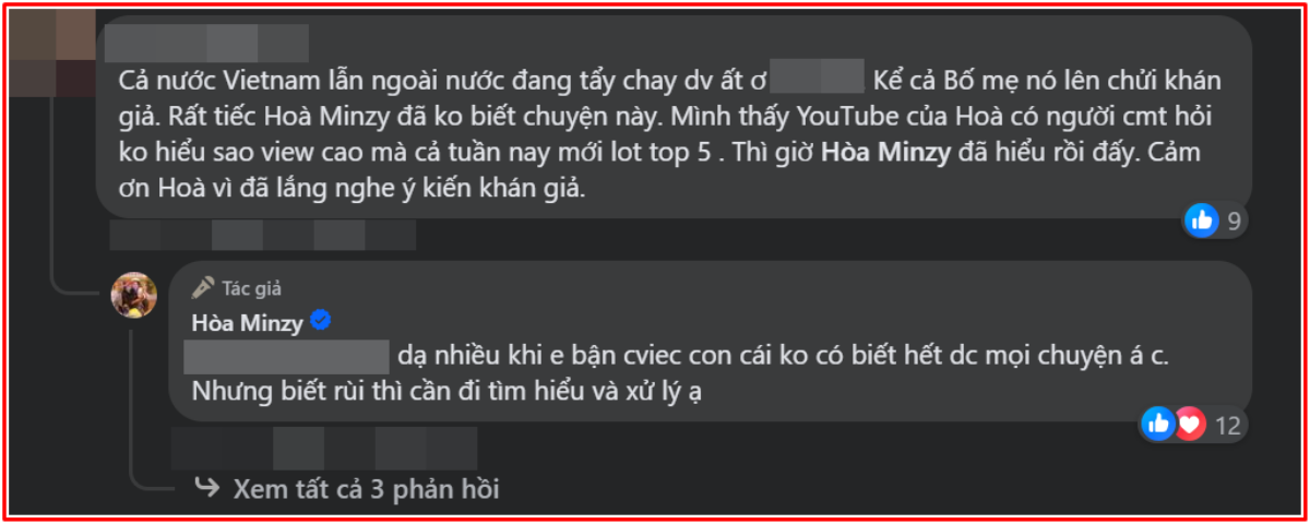 Phim ca nhạc mới của Hòa Minzy bị khán giả đòi 'tẩy chay', nữ ca sĩ lập tức đăng đàn làm rõ Ảnh 6