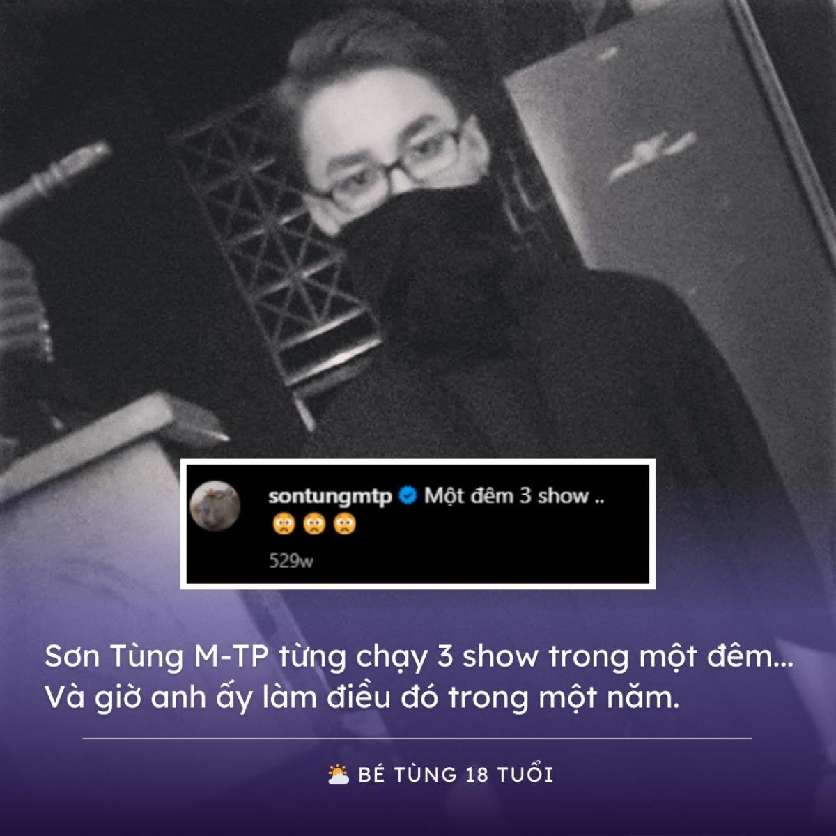 Fan 'choáng' trước tần suất chạy show năm xưa của Sơn Tùng, trái ngược hoàn toàn với hiện tại Ảnh 2