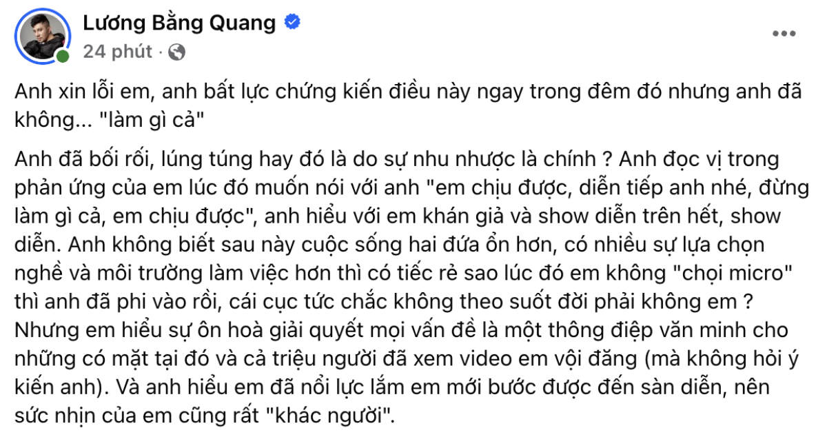 Lương Bằng Quang bất lực khi chứng kiến Ngân 98 bị fan cuồng quấy rối Ảnh 2