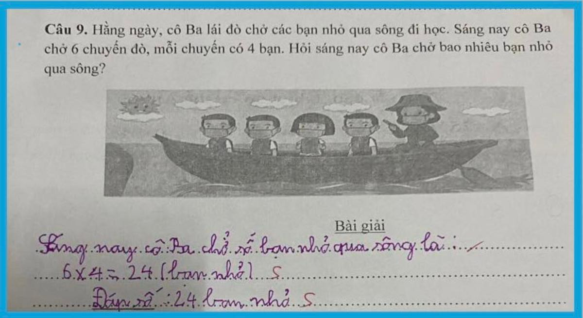 Bài toán '6x4=24' bị chấm sai, cô giáo giải thích được nhiều người đồng tình Ảnh 1