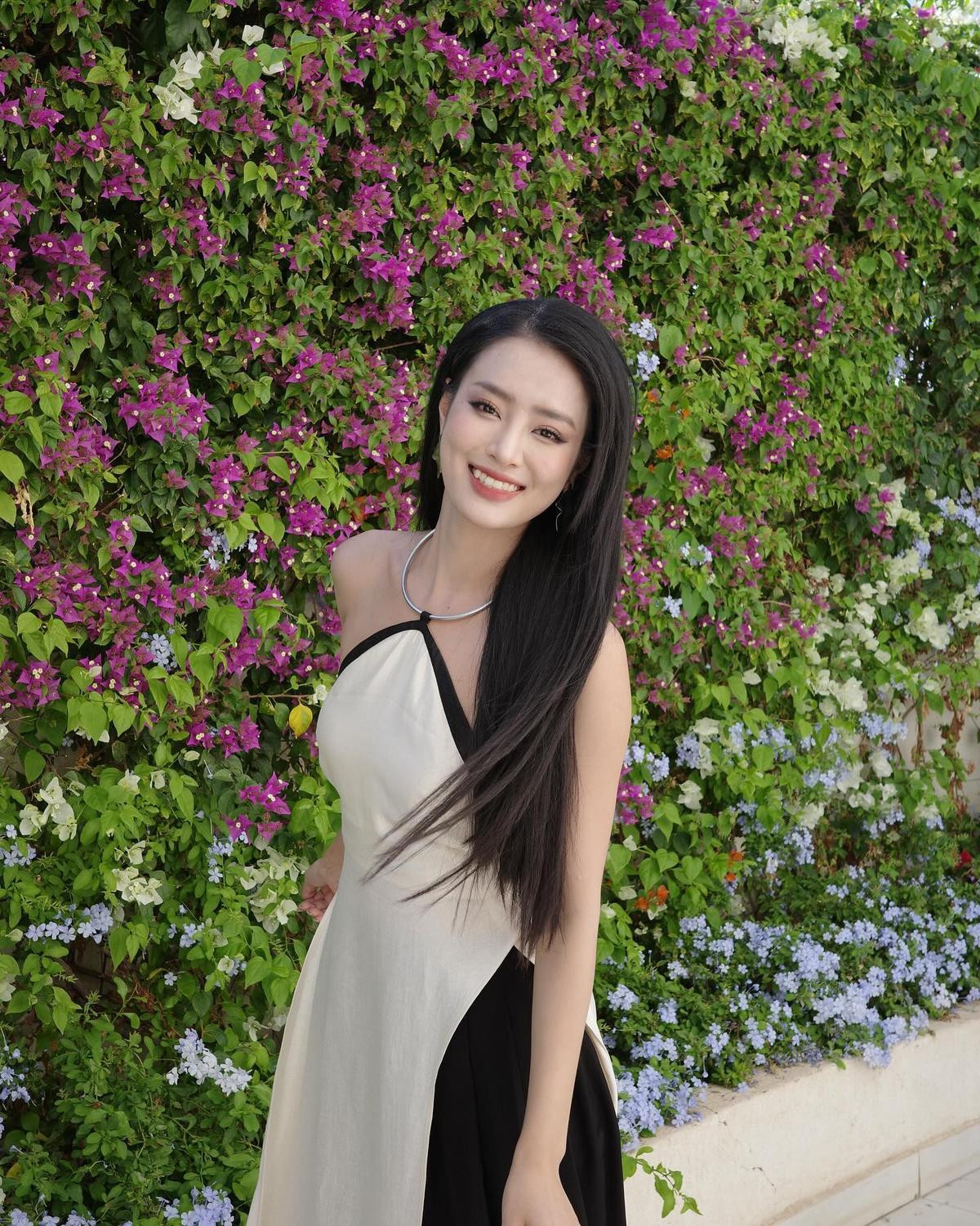 Bùi Khánh Linh diện váy khoe đường chân ngực trong ngày nhận sash Miss Intercontinental 2024 Ảnh 4