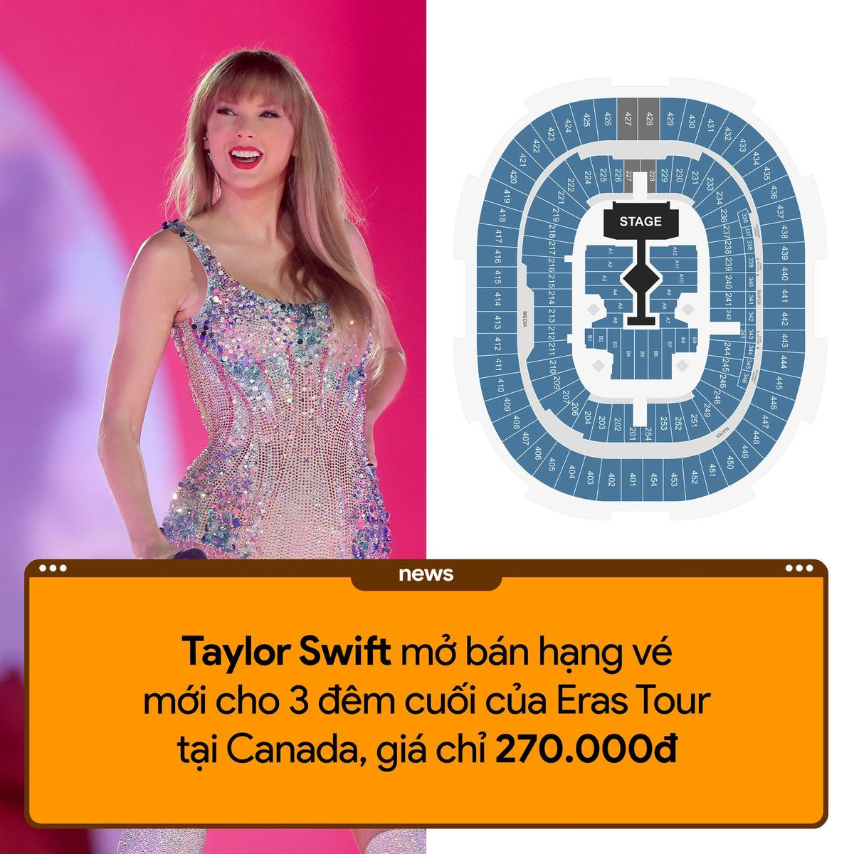 Chưa từng có: Taylor Swift mở thêm hạng vé mới cho The Eras Tour, giá chưa đến 300 nghìn đồng Ảnh 1