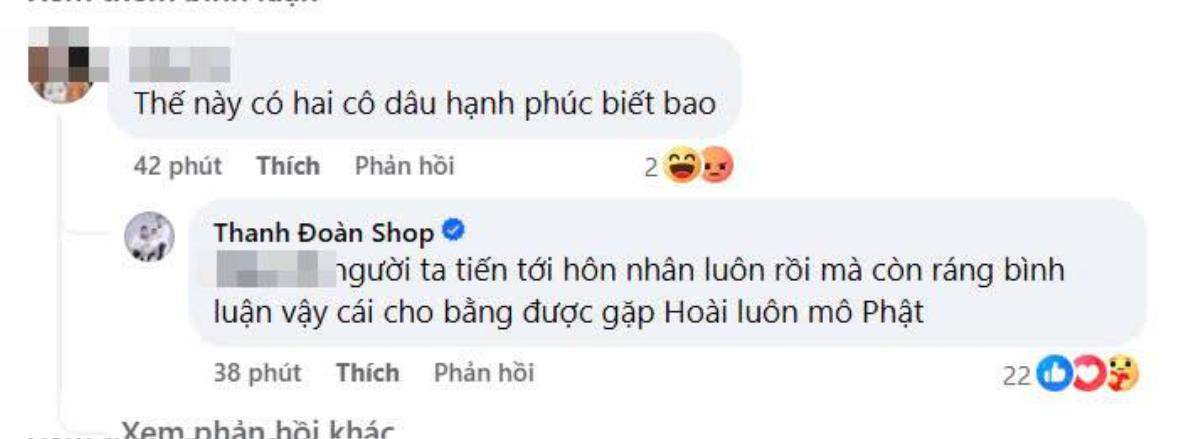 Bị mỉa mai 'có 2 cô dâu thì hạnh phúc biết bao', Thanh Đoàn đáp trả Ảnh 1