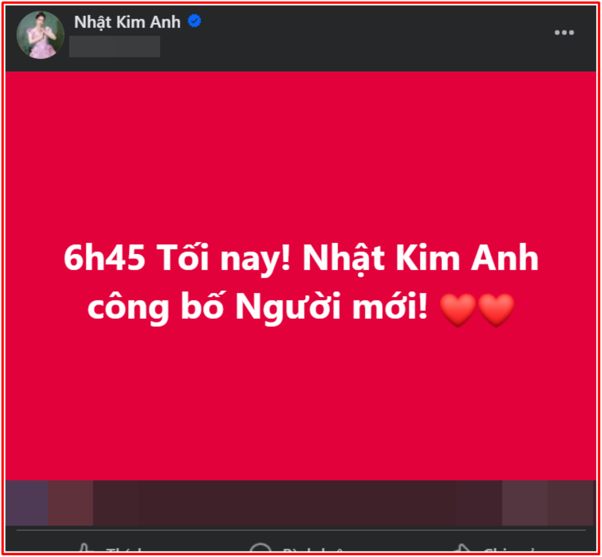 Nhật Kim Anh quyết định công khai 'người mới' Ảnh 1