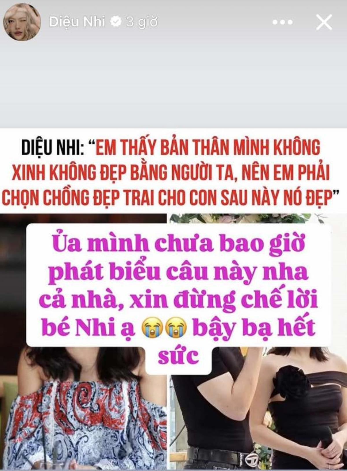 Diệu Nhi đính chính phát ngôn 'lấy chồng đẹp trai cho con đẹp' Ảnh 2