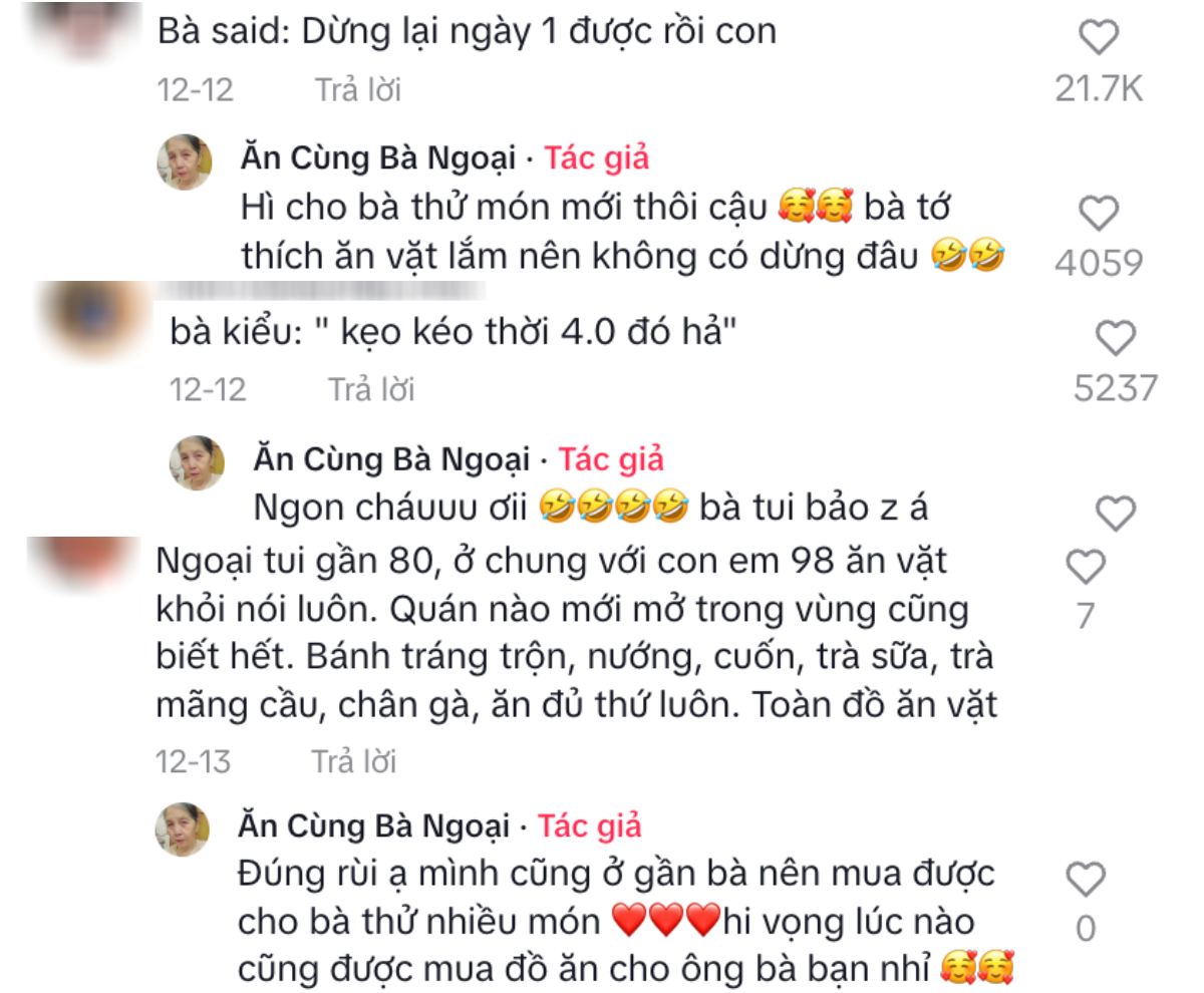 Cụ bà gây sốt mạng xã hội với 'mukbang' 100 ngày, thu hút hơn 6 triệu người dõi theo Ảnh 5