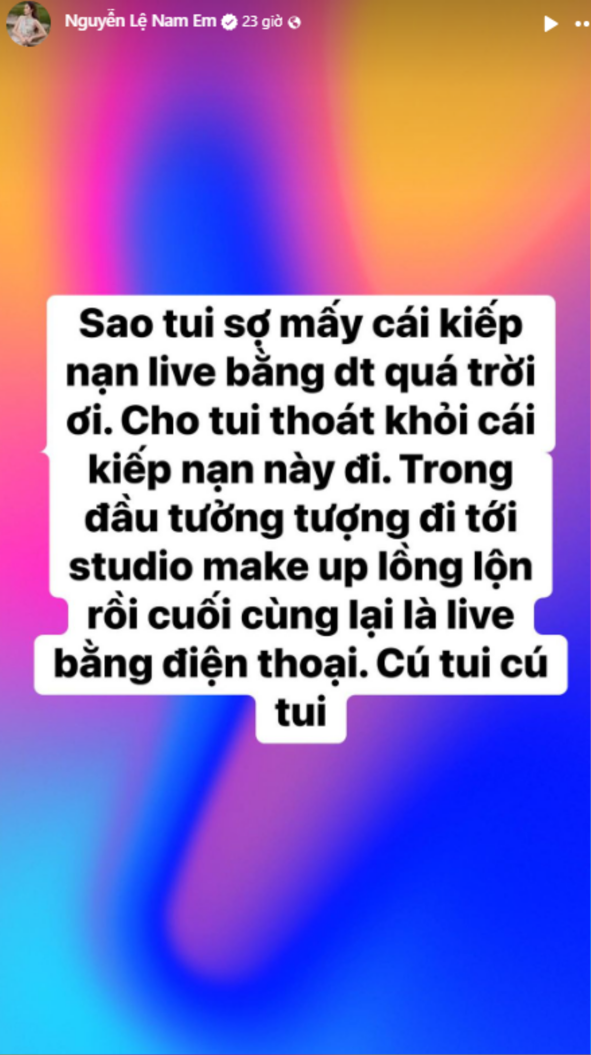 Nam Em sợ hãi, muốn giải thoát sau buổi khóc nghẹn trên livestream Ảnh 1