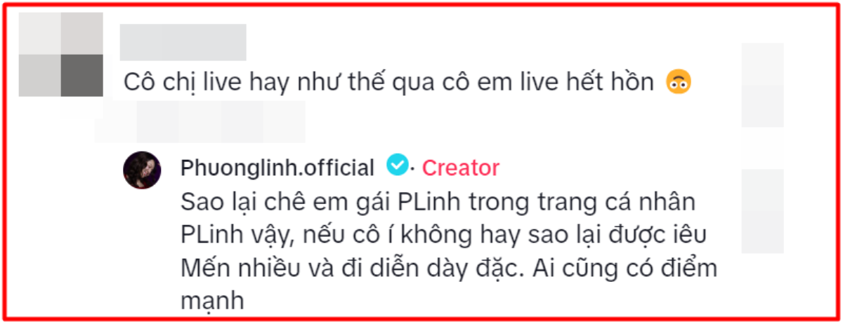 Ca sĩ Phương Linh đáp trả khi em gái bị chê bai giọng hát Ảnh 3