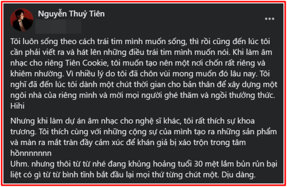 Giữa lúc Bích Phương tái xuất, Tiên Cookie 'đăng đàn' tiết lộ bị khủng hoảng? Ảnh 2