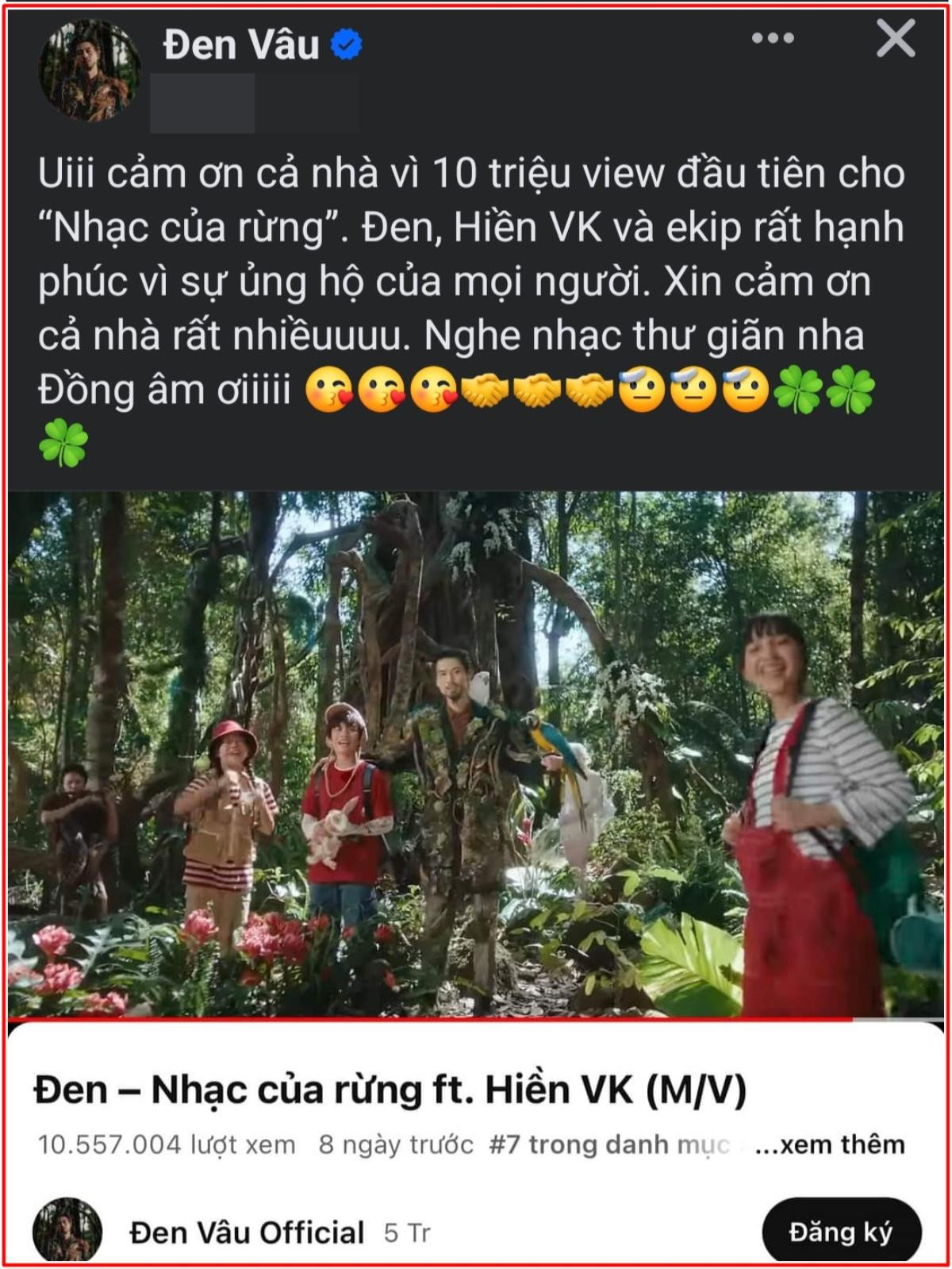 Một fan nhí được nghe nhạc Đen Vâu từ khi còn trong bụng mẹ, nam rapper nói gì? Ảnh 2