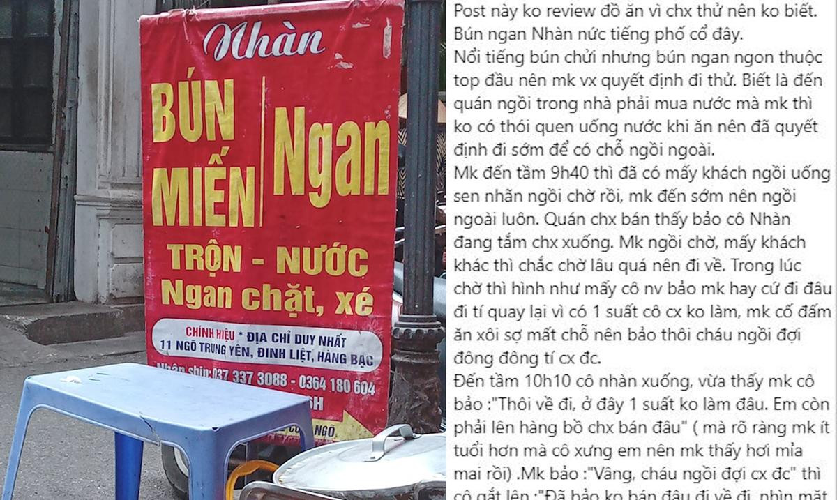 Chủ quán bún ngan Nhàn bị xử phạt sau bài tố chửi khách thậm tệ Ảnh 1