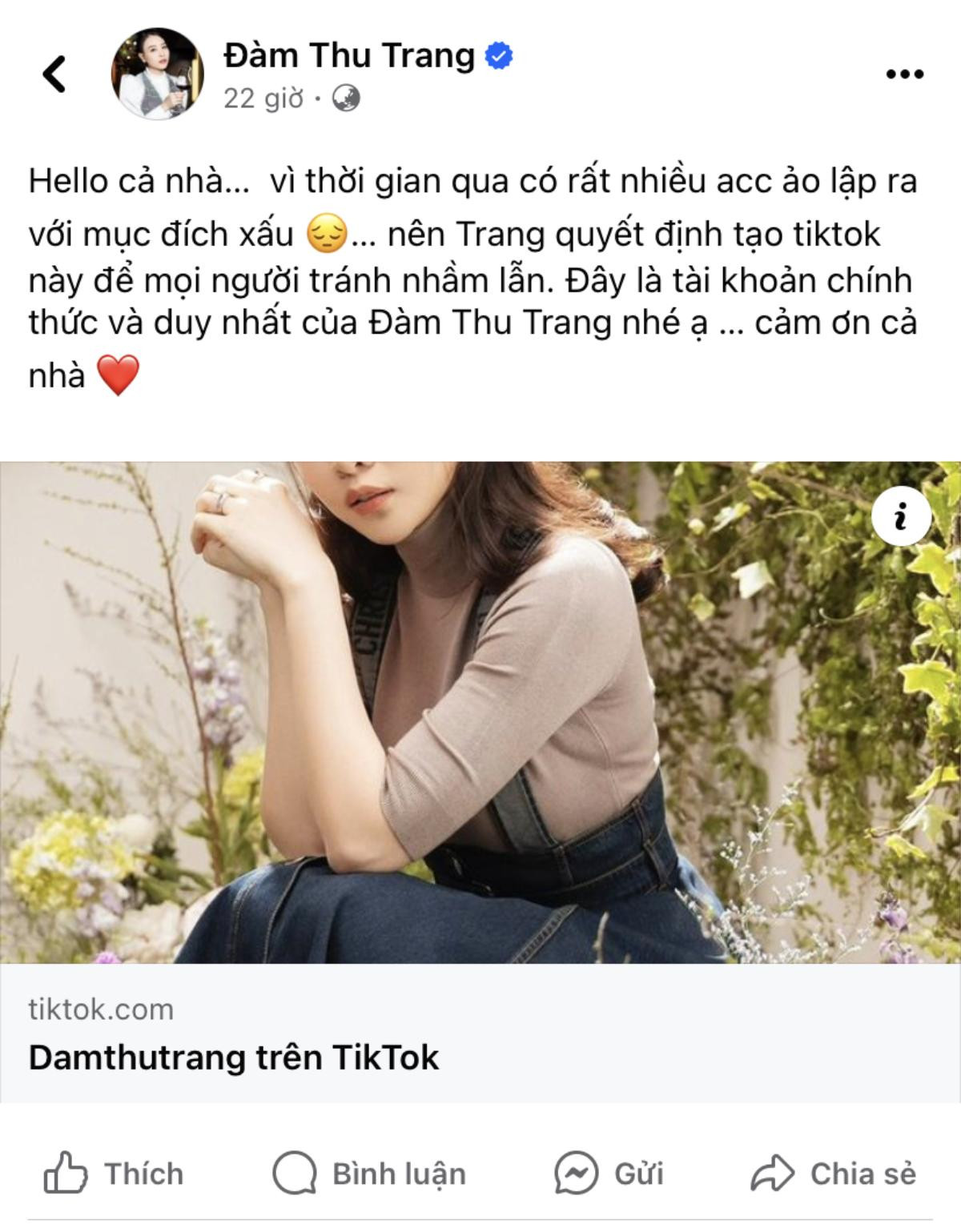 Đàm Thu Trang bị kẻ gian giả mạo danh tính Ảnh 1