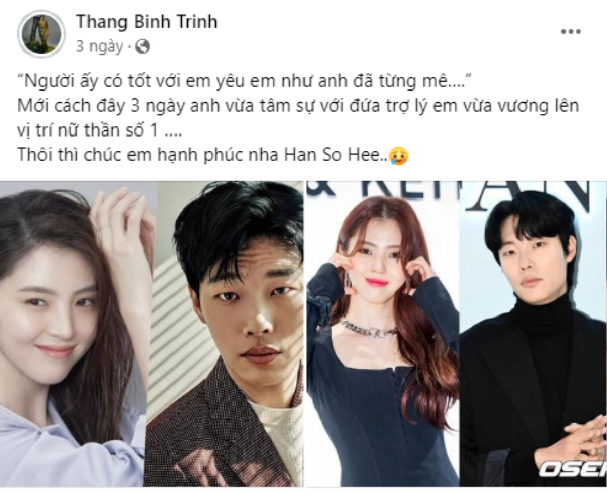 Trịnh Thăng Bình bị phản ứng khi bênh vực Hiền Hồ và Han So Hee Ảnh 3