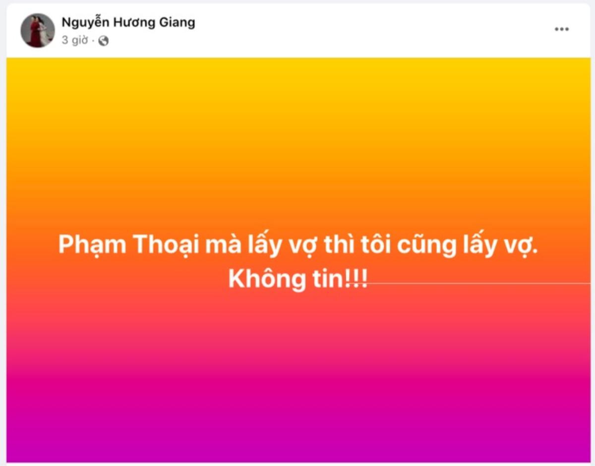 Hương Giang để râu rậm rạp, nhờ khán giả giúp một việc sau tin Phạm Thoại cưới vợ Ảnh 1